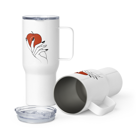 Travel mug with a handle_Red Apple