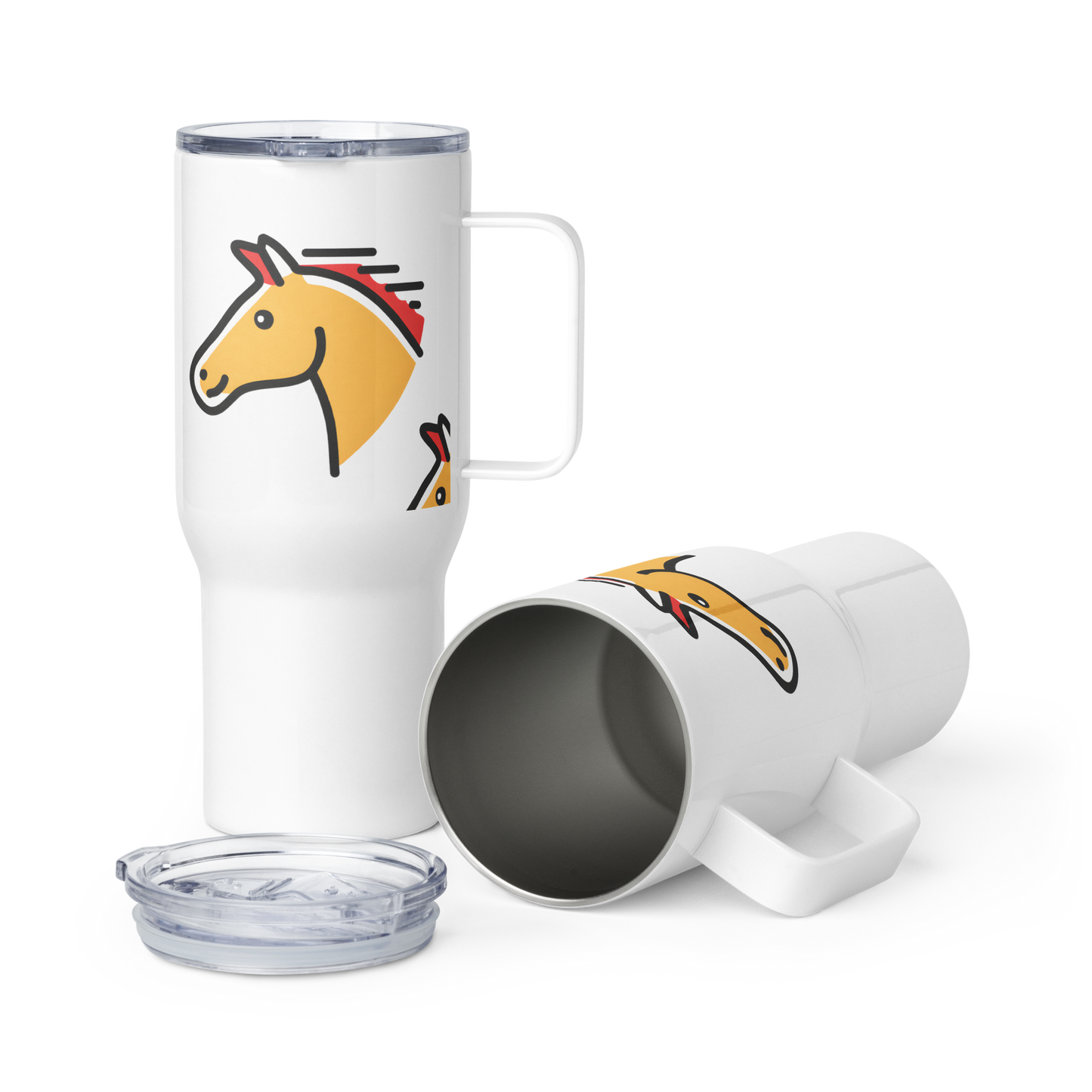 Travel mug with a handle-2026: Year of the Horse