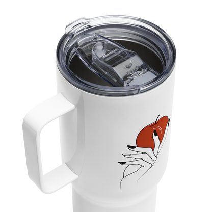 Travel mug with a handle_Red Apple