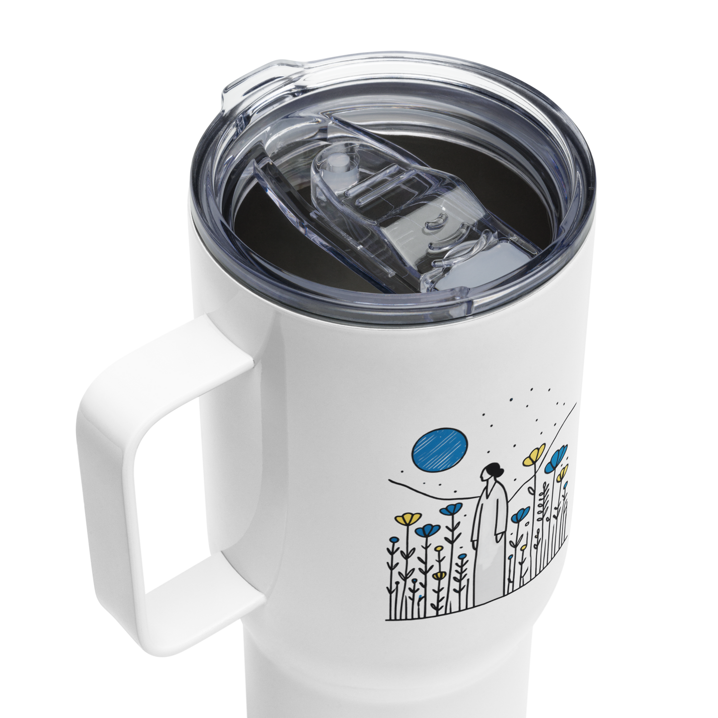 Travel mug with a handle_Longing