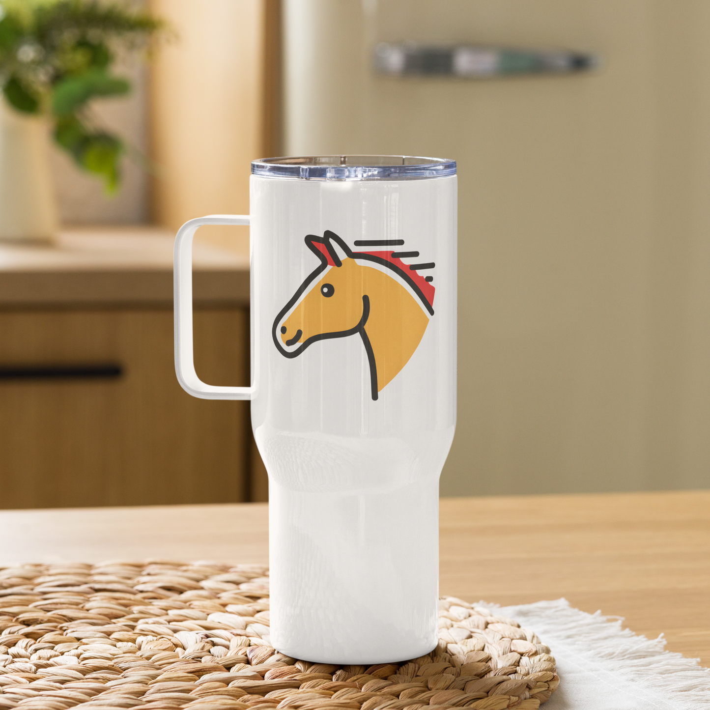 Travel mug with a handle-2026: Year of the Horse