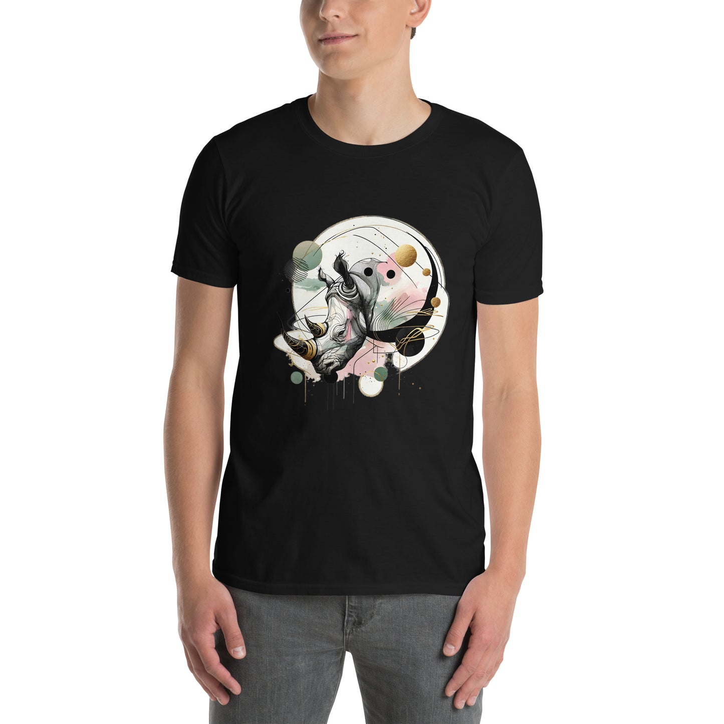 Short-Sleeve Unisex T-Shirt_Go alone like a rhinoceros