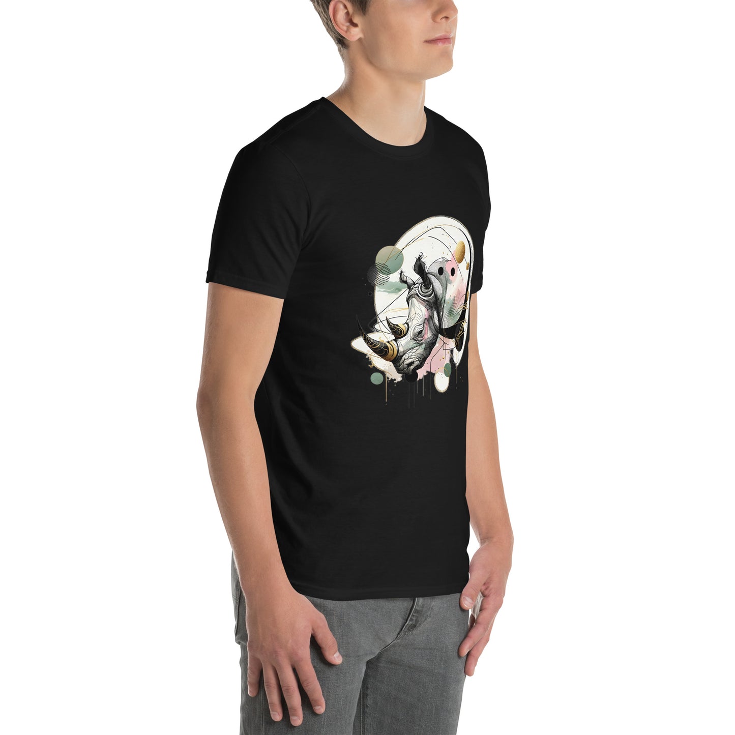 Short-Sleeve Unisex T-Shirt_Go alone like a rhinoceros