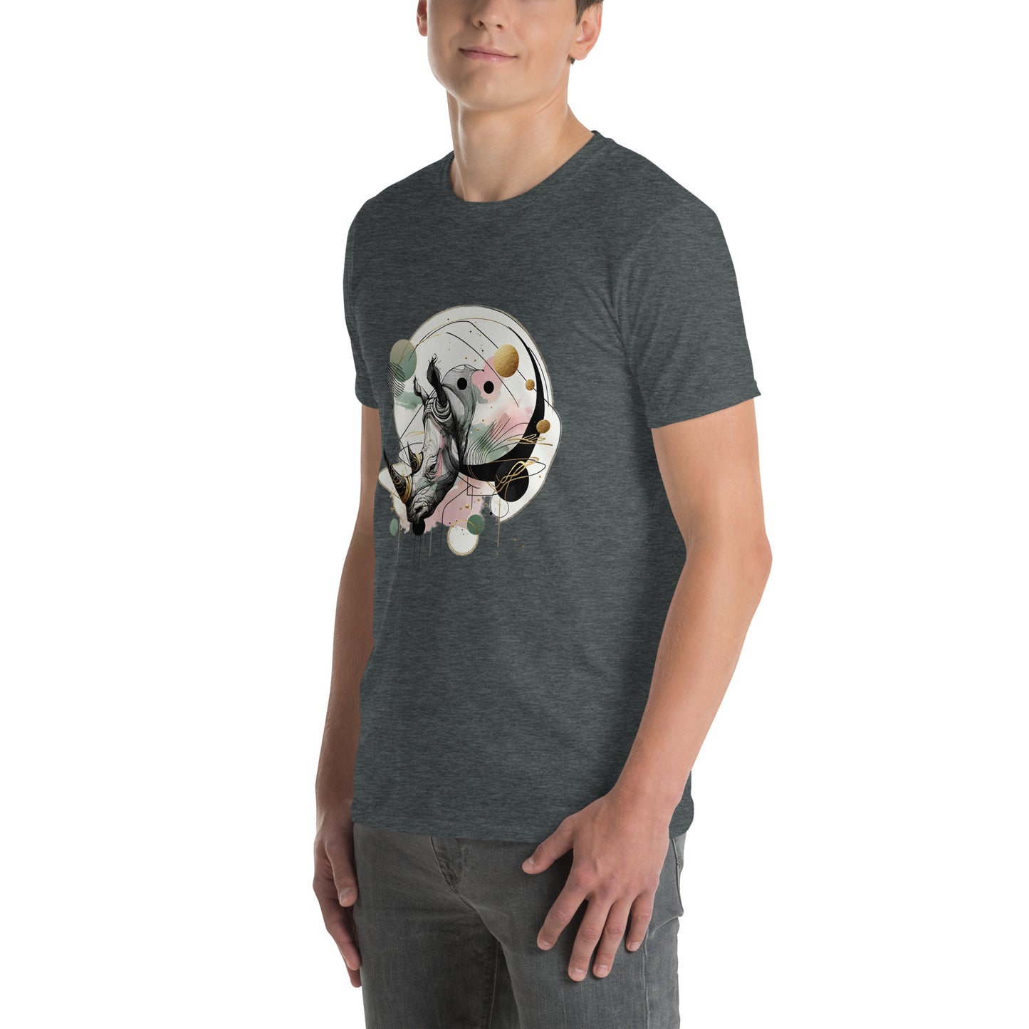 Short-Sleeve Unisex T-Shirt_Go alone like a rhinoceros