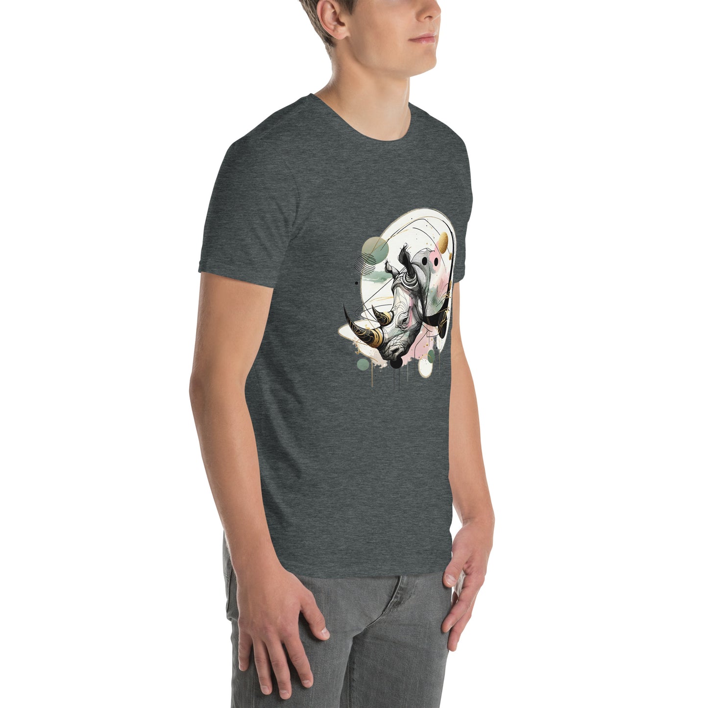 Short-Sleeve Unisex T-Shirt_Go alone like a rhinoceros