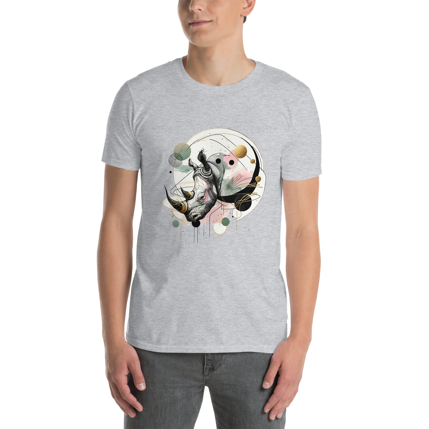 Short-Sleeve Unisex T-Shirt_Go alone like a rhinoceros