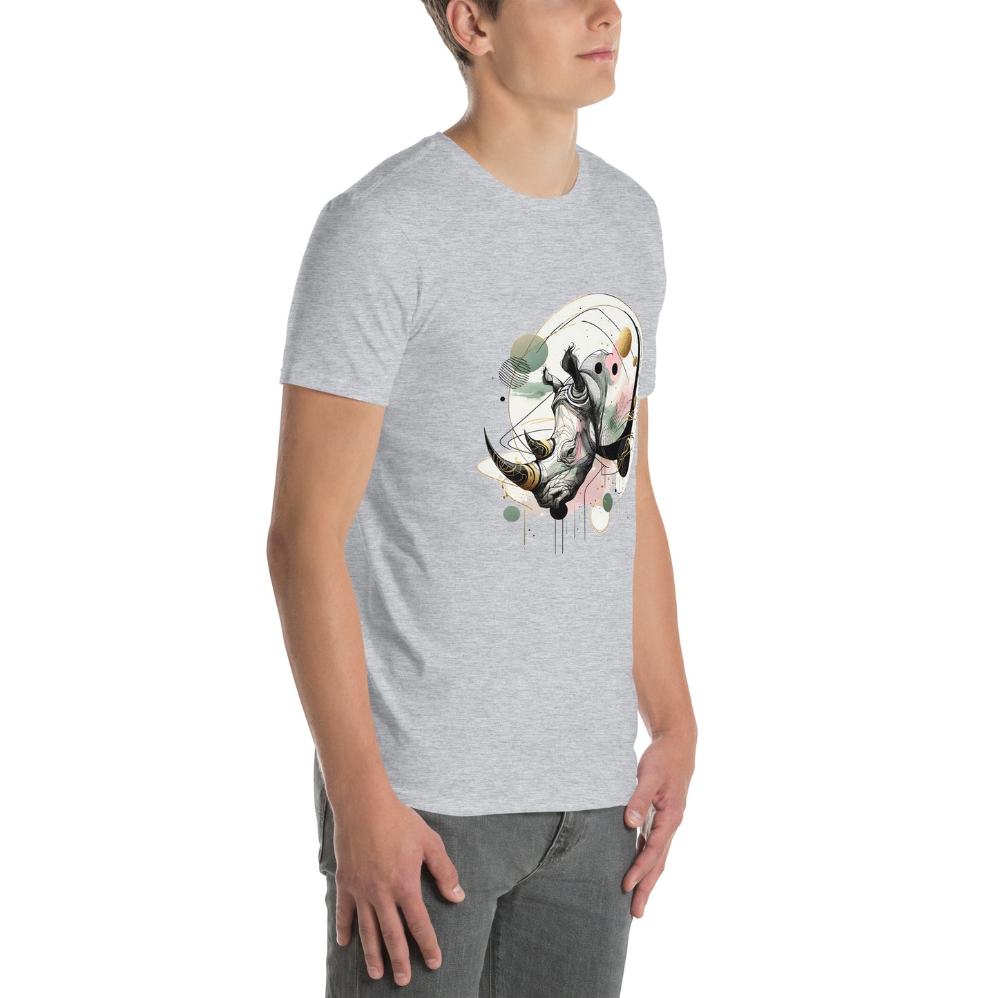 Short-Sleeve Unisex T-Shirt_Go alone like a rhinoceros