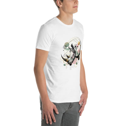 Short-Sleeve Unisex T-Shirt_Go alone like a rhinoceros