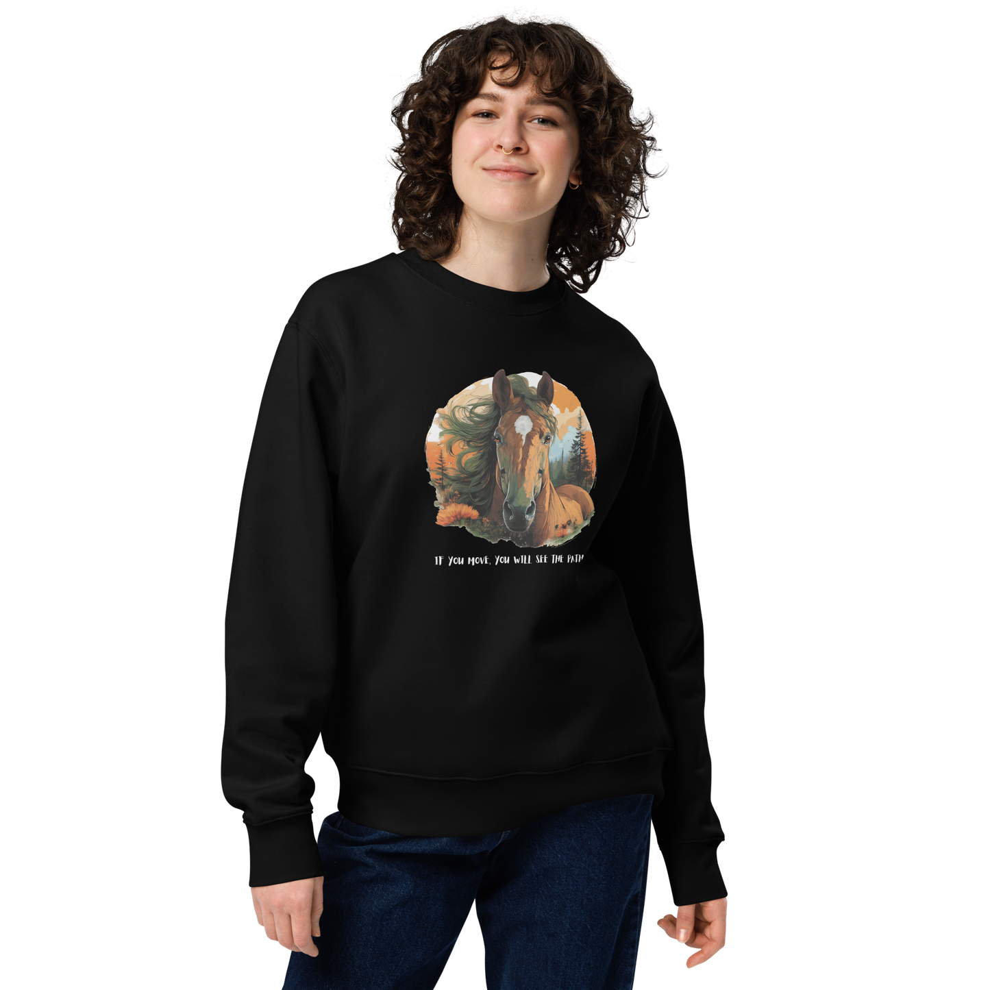 Unisex eco sweatshirt_Red Horse