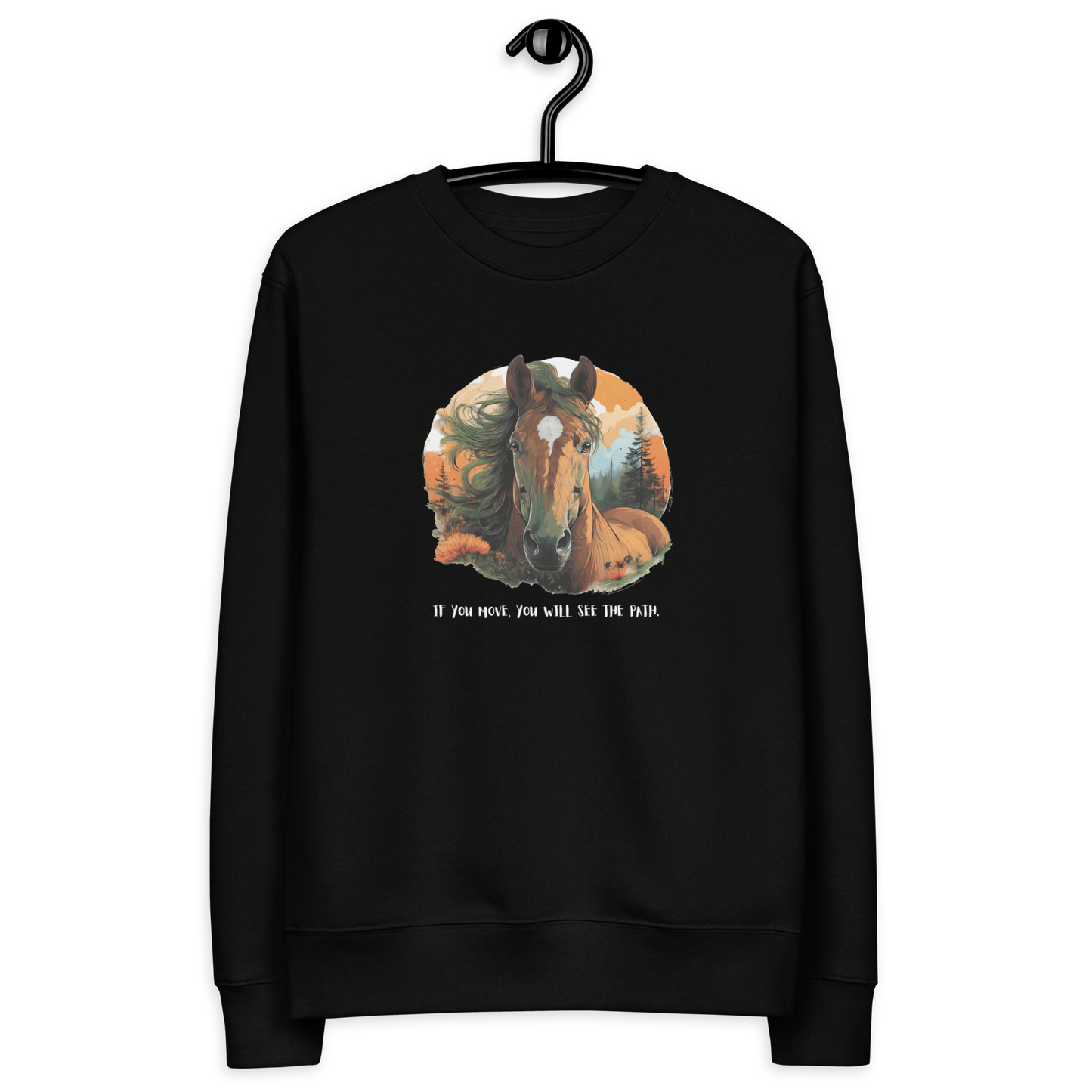 Unisex eco sweatshirt_Red Horse