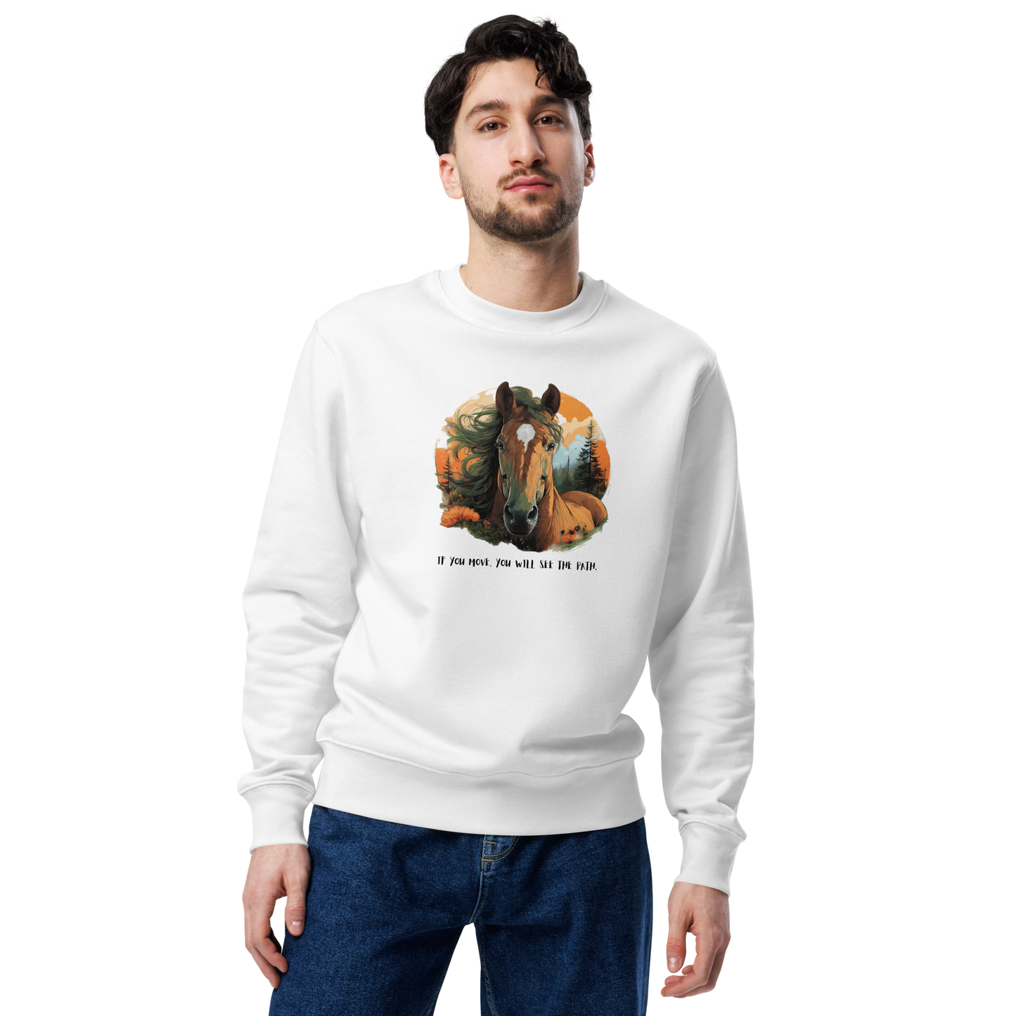 Unisex eco sweatshirt_Red Horse