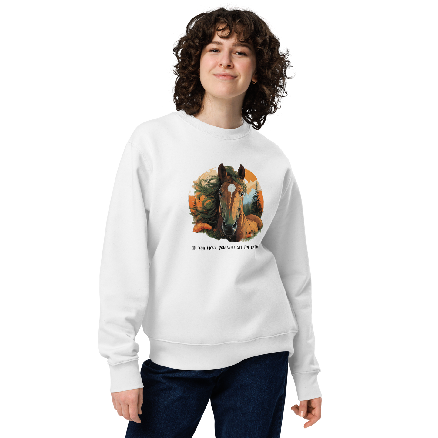 Unisex eco sweatshirt_Red Horse