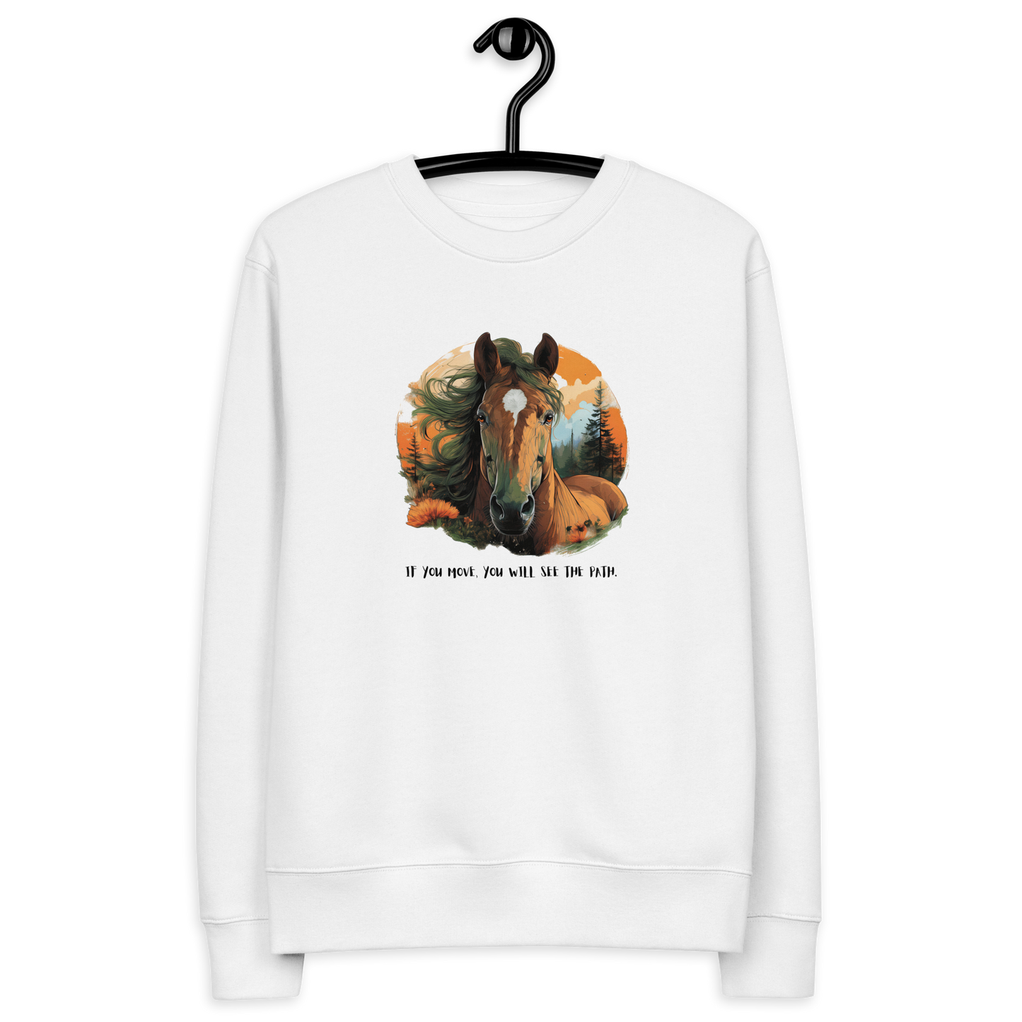 Unisex eco sweatshirt_Red Horse