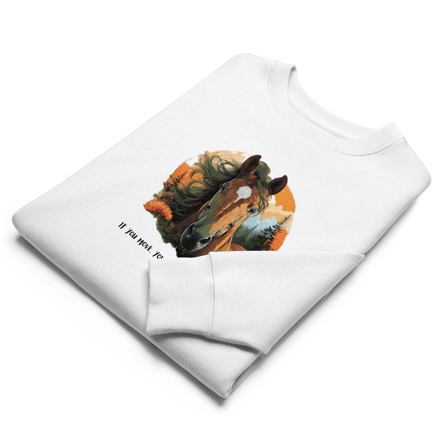 Unisex eco sweatshirt_Red Horse