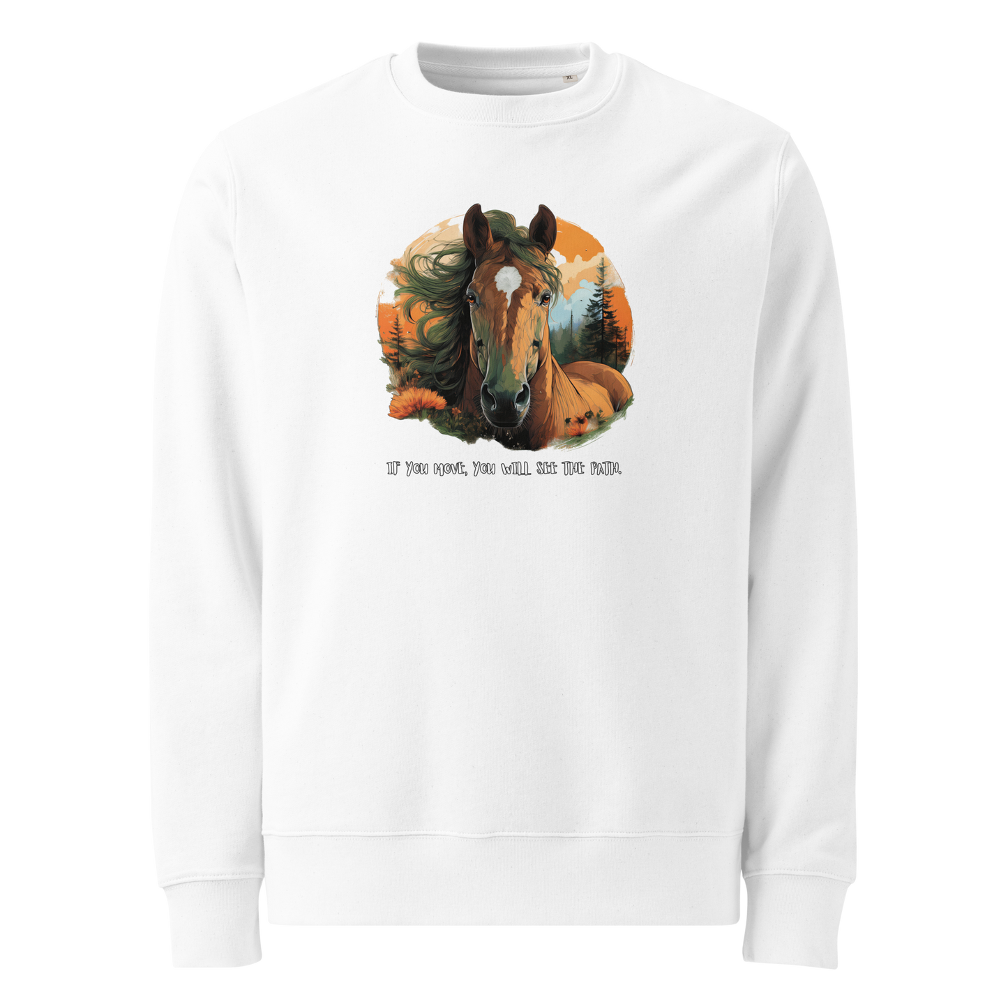 Unisex eco sweatshirt_Red Horse