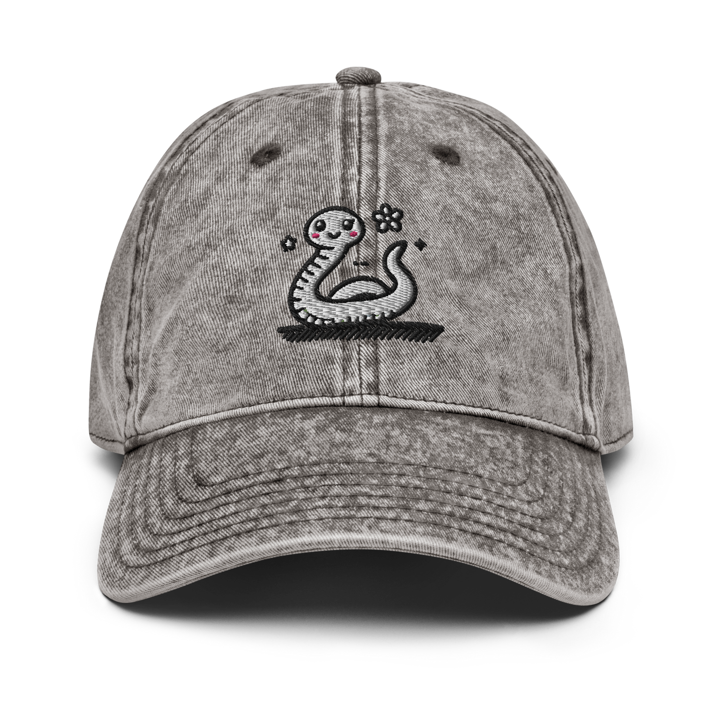 Vintage Cotton Twill Cap_Humorous Snake