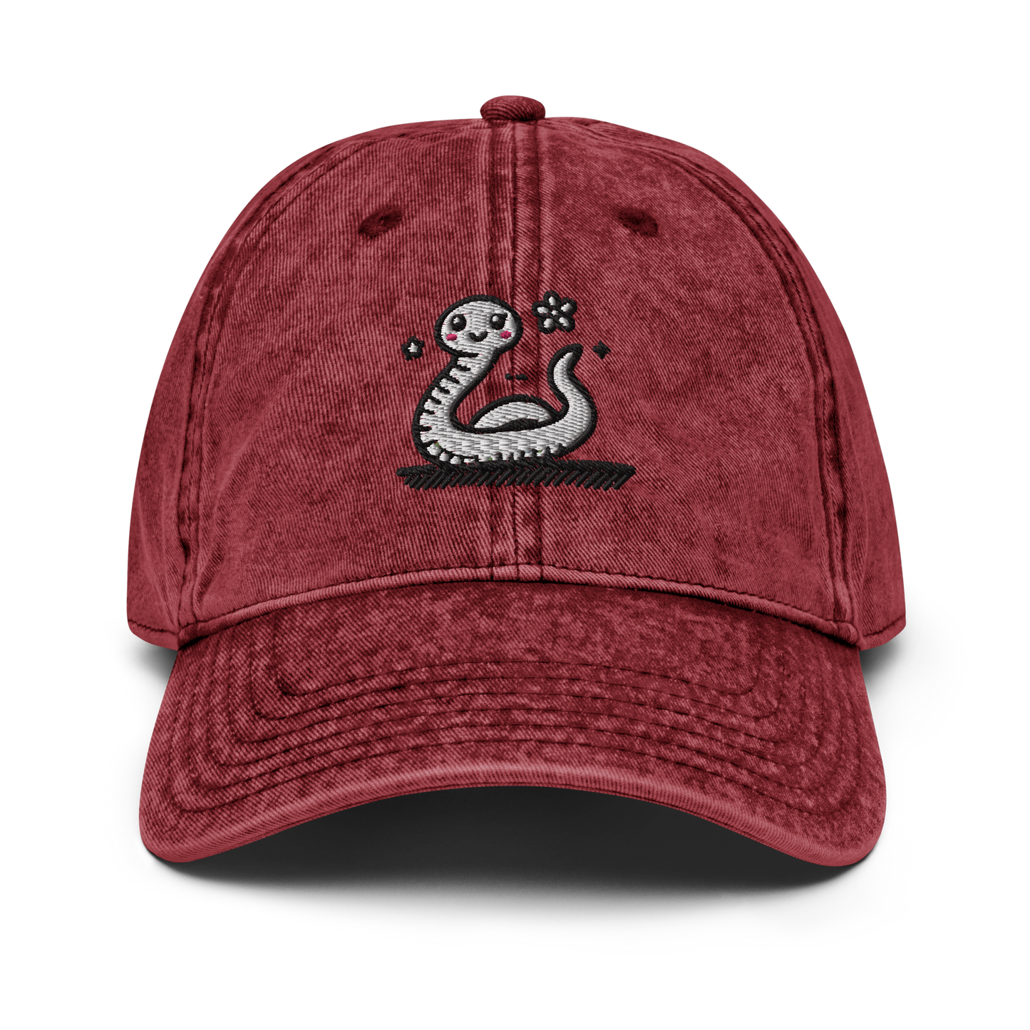 Vintage Cotton Twill Cap_Humorous Snake