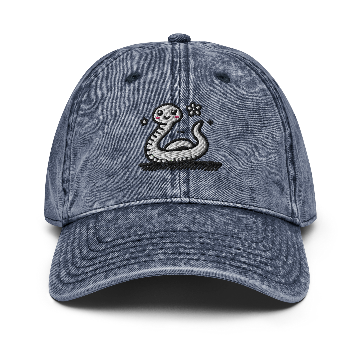 Vintage Cotton Twill Cap_Humorous Snake