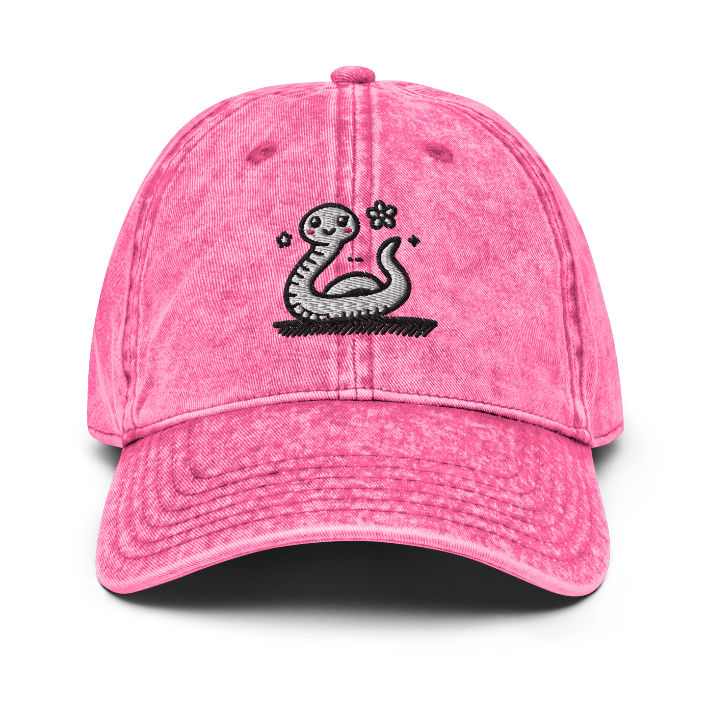 Vintage Cotton Twill Cap_Humorous Snake