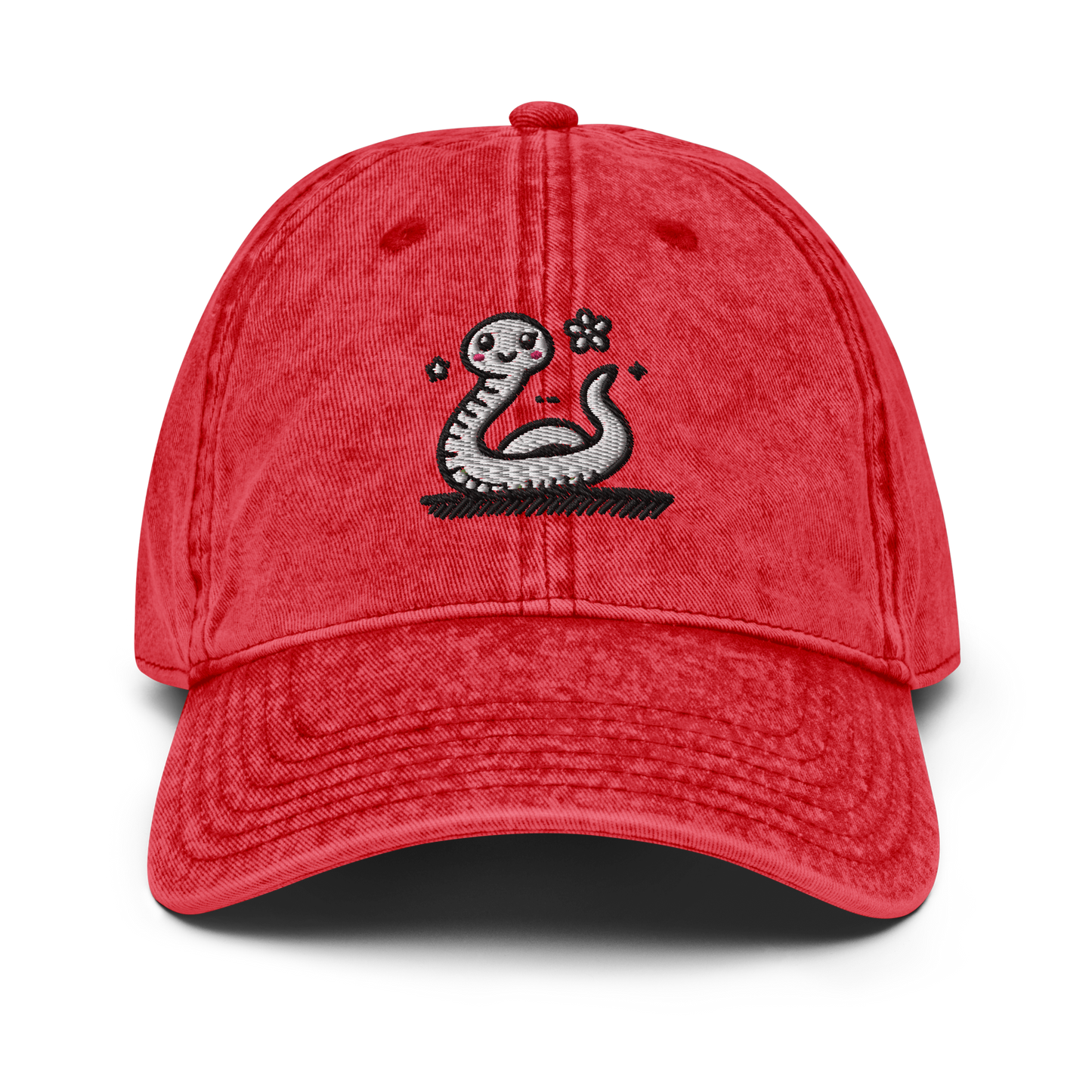 Vintage Cotton Twill Cap_Humorous Snake