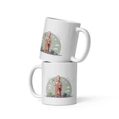 Happy Siddhartha_White glossy mug