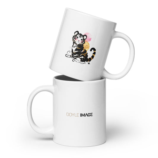 White glossy mug_Baby Tiger