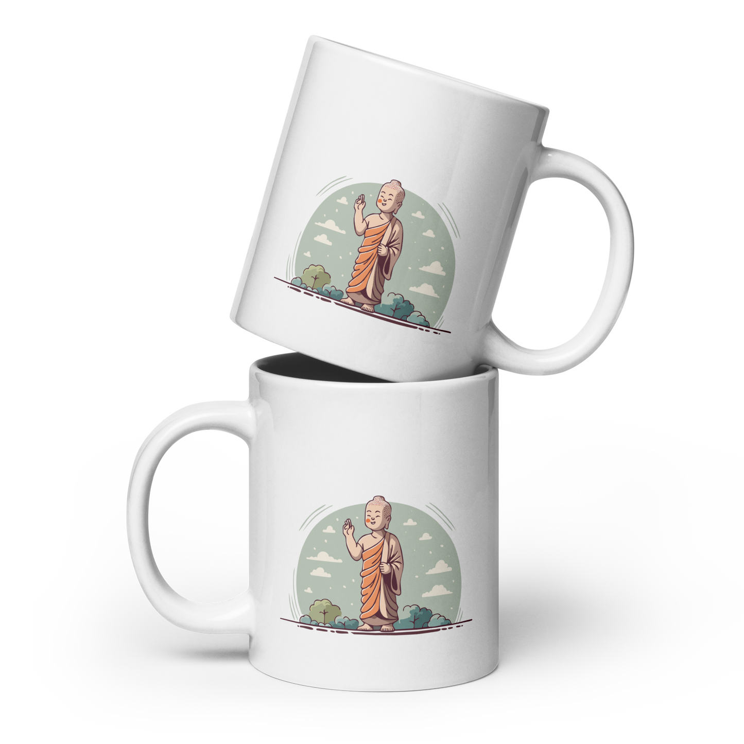 Happy Siddhartha_White glossy mug