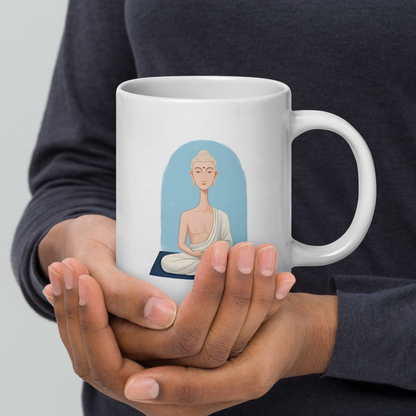 Beautiful Buddha -White glossy mug